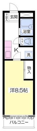 一蔵マンション[1K/28.71m2]の間取図