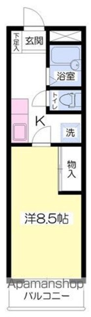 一蔵マンション[1K/28.71m2]の間取図