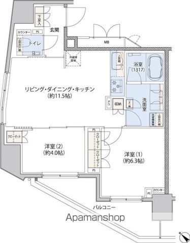 レジディア文京小石川ＩＩの間取り