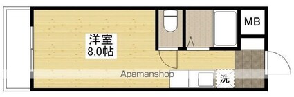 沖増大手町ビル[1R/22.7m2]の間取図