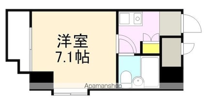 ライオンズマンション三軒茶屋第六[1K/19.62m2]の間取図