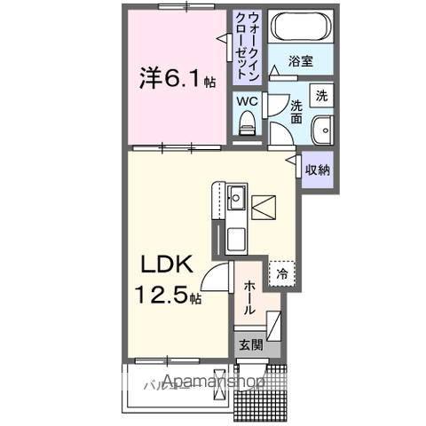 岩出市岡田のアパートの間取り