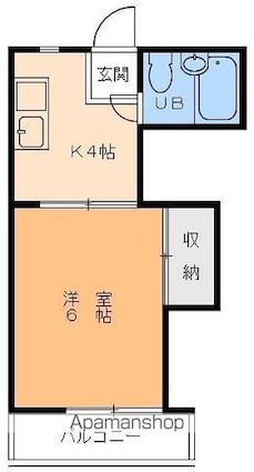 清栄ハイツ[1K/17.91m2]の間取図