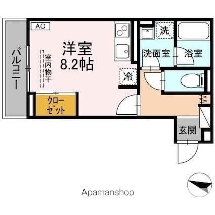 西町ＳＵＺＵＫＡＺＥ[1R/26.44m2]の間取図