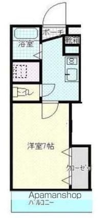 ＢＩＧＢＡＮ２[1K/25.12m2]の間取図