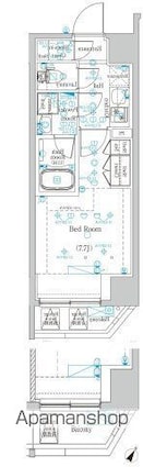 ＤＩＰＳ東十条駅前ＰＲＥＭＩＵＭ[1K/25.73m2]の間取図