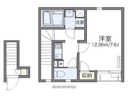 レオネクストアンバー[1K/28.13m2]の間取図