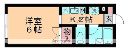 フェアリーランド都賀Ｃ[1K/20.24m2]の間取図