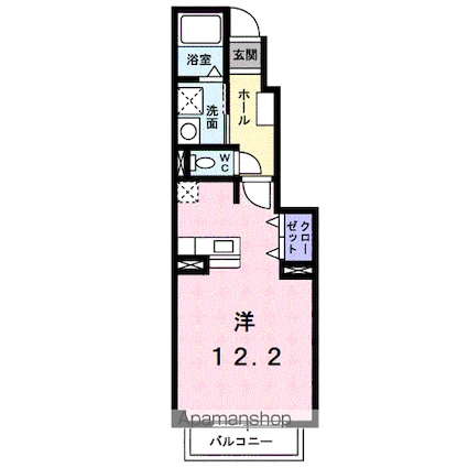 シャン・ミリューⅡＤ[1R/33.15m2]の間取図