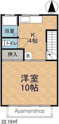 稼ぐ家姫１４号[1K/32.18m2]の間取図
