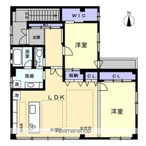 高徳線 栗林駅 徒歩7分 2階建 築47年の間取り写真