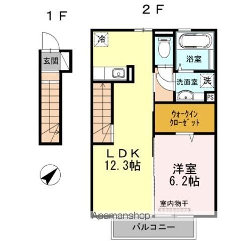 セジュール池亀町 B棟の間取り写真