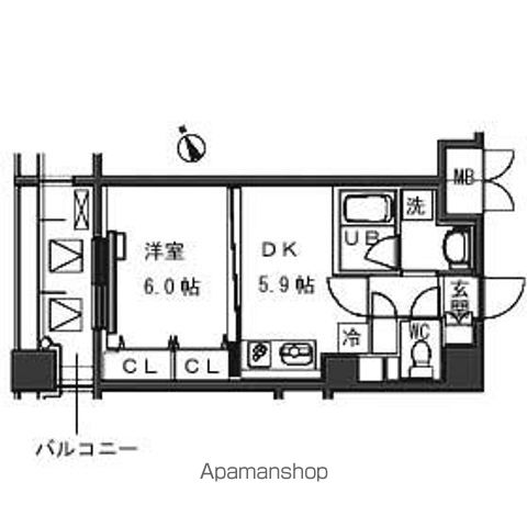 【台東区東上野のマンションの間取り】