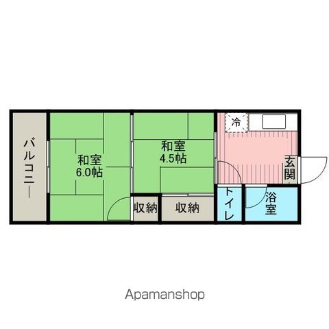 福岡市東区奈多のアパートの間取り