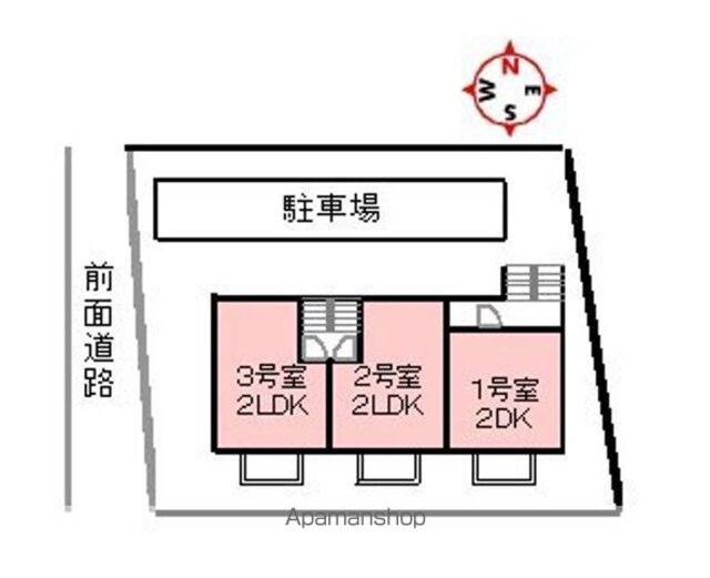 フォブール北土居[2LDK/59.62m2]の配置図