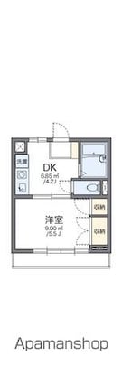 レオパレス新宿Ａ館[1K/23.4m2]の間取図
