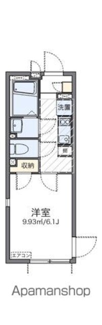 レオネクストボヌール[1K/21.11m2]の間取図