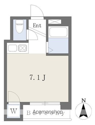 ＥＩＴＯ　ＣＨＩＦＵＮＥ[1R/16.9m2]の間取図