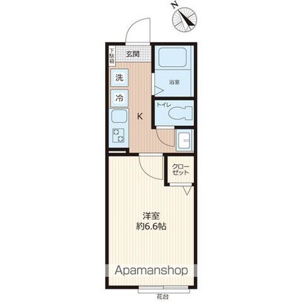 パークライフ松戸[1K/20m2]の間取図