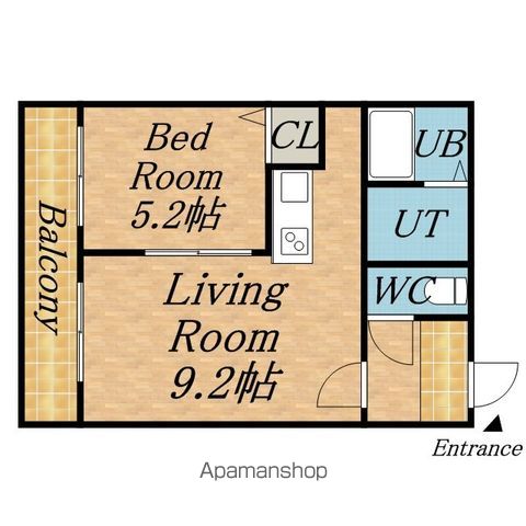 函館本線 厚別駅 徒歩3分 4階建 築21年の間取り写真