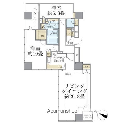 BRILLIA二番町の間取り写真