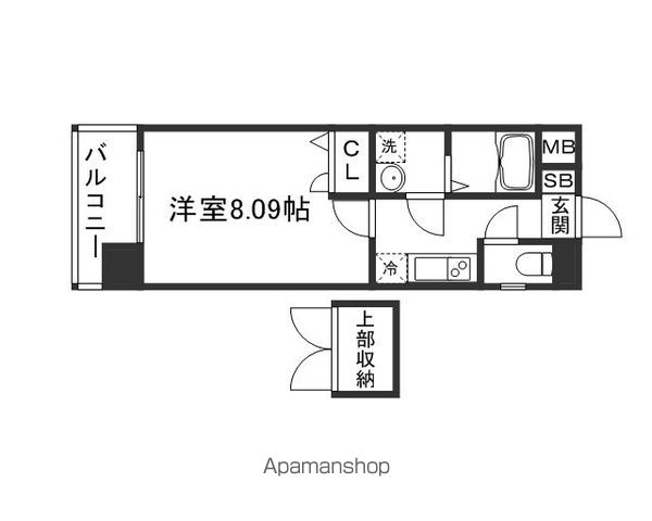 福岡市中央区春吉のマンションの間取り