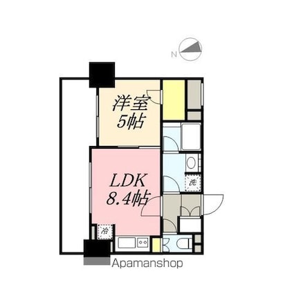 パークアクシス東陽町・親水公園[1LDK/35.45m2]の間取図