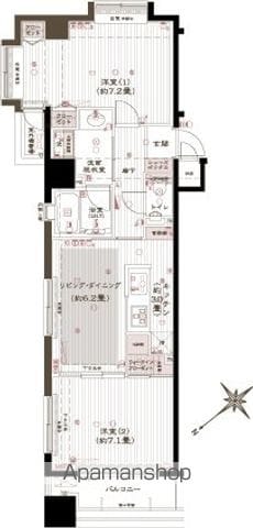 アヴァンティーク銀座2丁目の間取り写真