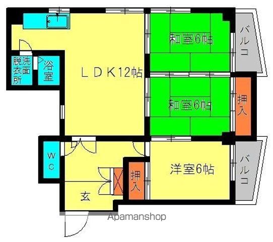ハンリーラ円入の間取り写真