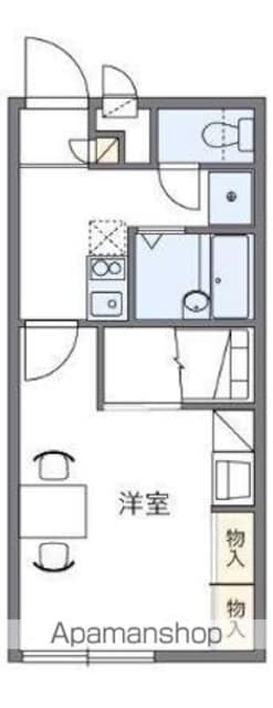 レオパレスＫＩＲＡＫＵ[1K/22.7m2]の間取図