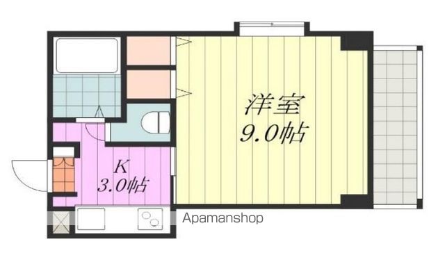 プレアール平和通　 103 ｜ 愛媛県松山市平和通２丁目5-18（賃貸マンション1K・1階・26.61㎡） その2