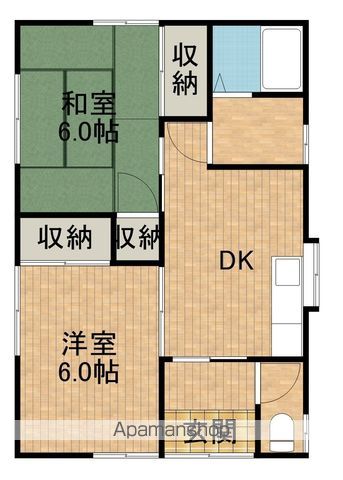 徳光借家 北の間取り写真