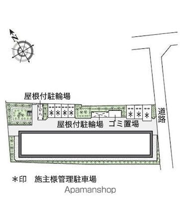 レオネクスト壽光Ⅲ[1K/23.61m2]の配置図