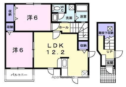 エレガンシアⅡ[2LDK/61.8m2]の間取図