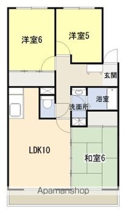 ニューグリーンハイツ[3LDK/61.87m2]の間取図