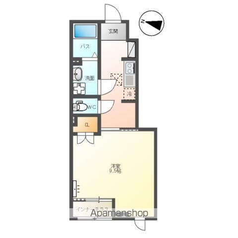 新潟市中央区鳥屋野アパートの間取り写真