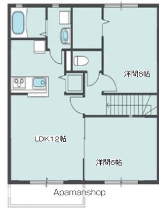 リバーサイドＭＨ[2LDK/61.61m2]の間取図