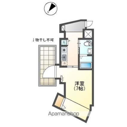 レジデンス明神町[1K/27.53m2]の間取図