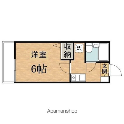 アンティーブ[1K/17.55m2]の間取図