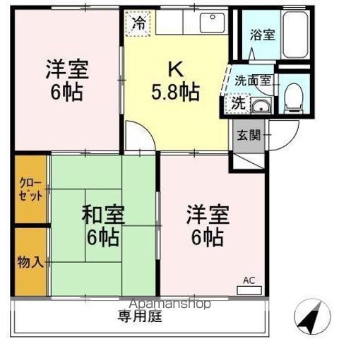 グリーンパーク洲崎 A棟の間取り写真