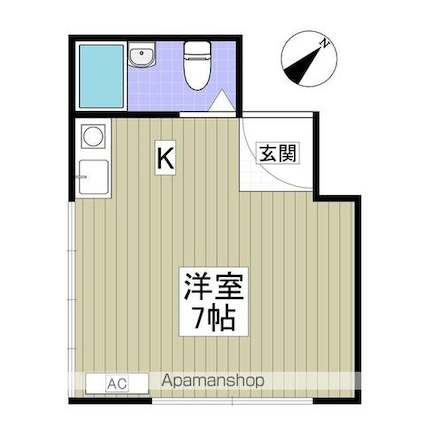 スターコートⅡ[1R/13.53m2]の間取図