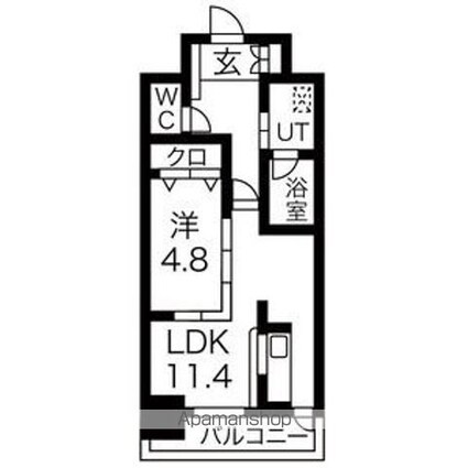 ＧＫ　ｆａｎ　レジデンス[1LDK/47.78m2]の間取図