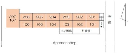 ＡｓｈｉｙａＶｉｖｉｄ観光町[1K/18m2]の配置図