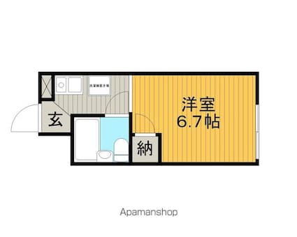 トリヴァンベール豊中[1R/18m2]の間取図