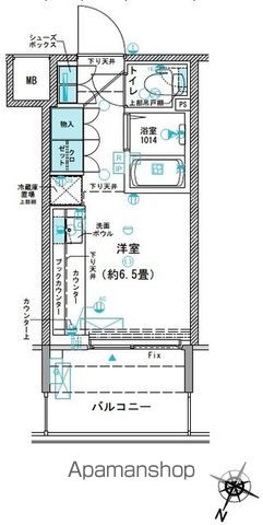 コムレジ赤羽　学生棟の間取り