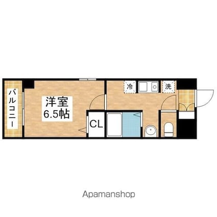 フォルトゥーナ荒畑[1K/24.08m2]の間取図