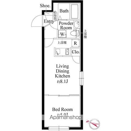 タスキｓｍａｒｔ西大井[1LDK/30.24m2]の間取図