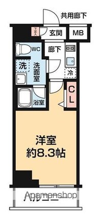 ＡＲＣＯＢＡＬＥＮＯ　ＫＡＮＡＭＡＣＨＩⅡ[1K/25.6m2]の間取図