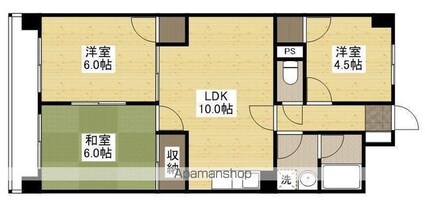 サンシティー十日市[3LDK/61.6m2]の間取図