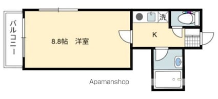 多田ビル[1K/23.48m2]の間取図